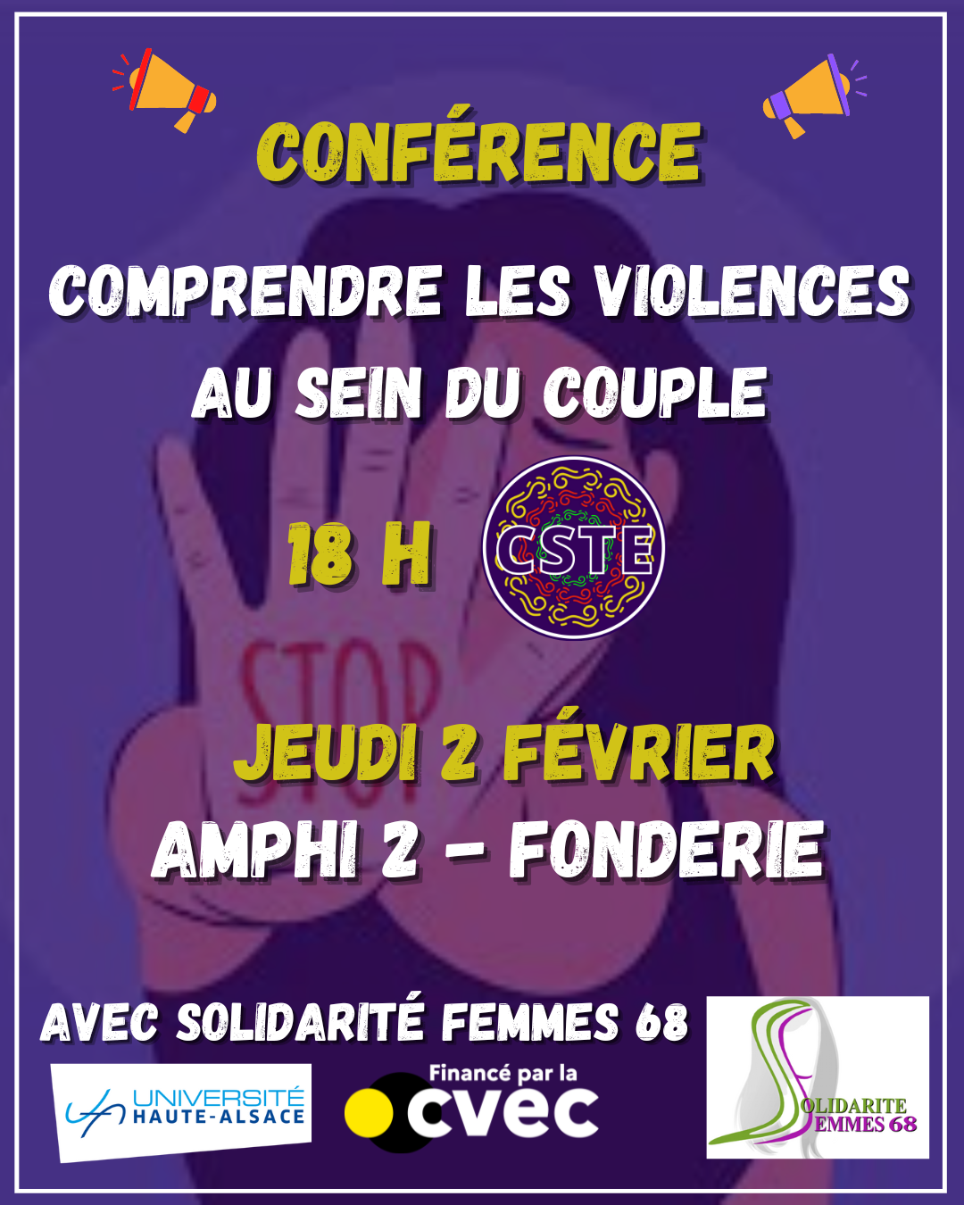 « Comprendre les violences au sein du couple » conférence CSTE